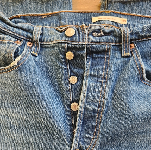 Levis Sz 30 Ribcage Straight Jeans - Picture 8 of 11